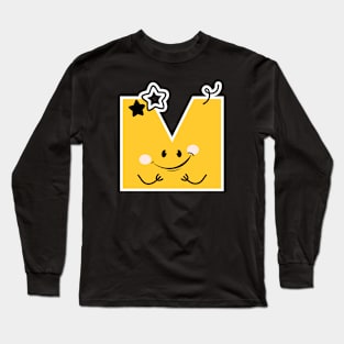 Children's Alphabet Letter M - Playful and Funny Initial for Memorable Gifts Long Sleeve T-Shirt